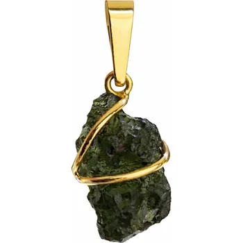 Přívěsek Zlatý přívěsek s vltavínem P25 0065