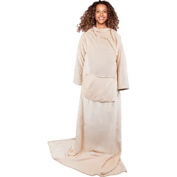 Televizní deka s rukávy 140 x 200 cm Béžová