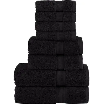 Utěrka 8dílná sada ručníků Premium SOLUND černá 600 g/m² - 8721012151895