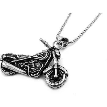 Náhrdelník Steel Jewelry Náhrdelník motorka z chirurgické oceli NH231054 dárkové balení zdarma