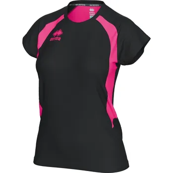 ERREA ANIKA dámské dresové triko – sportovní tréninkový dres BARVA: černá - fuchsiová, Velikost: XXS Raglánové rukávy, kontrastní vsadky, pohodlný střih