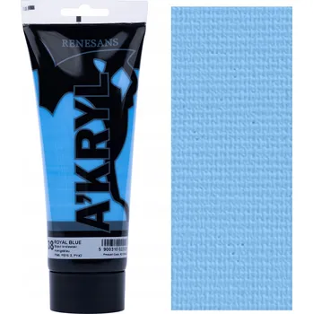 Vodová barva Barva akrylová barva Renesans A'kryl 200 ml. světle modrá královská č. 38