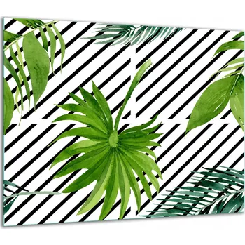 Obraz SKLENĚNÁ OCHRANNÁ DESKA NA SPORÁK 60x52 LISTY