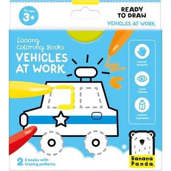 omalovánky Omalovánky Připraveno k malování – Pracovní vozidla 3+ | Banana Panda