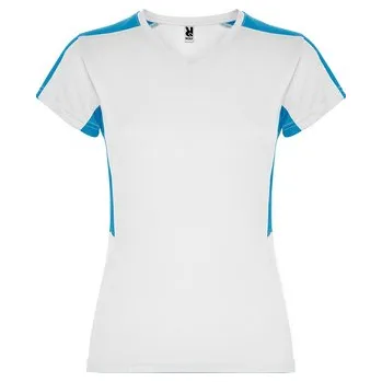 Dámské tričko Dámské sportovní tričko Suzuka, bílá /tyrkysová, Velikost S
