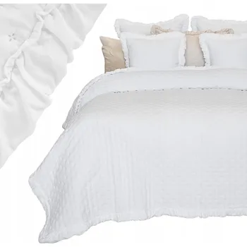 Přehoz na lůžko Přehoz na postel Łóżkoholicy polyester 220 cm x 240 cm bílý