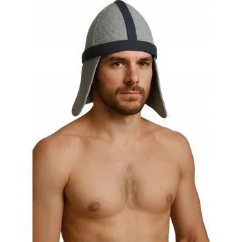 Čepice do sauny Ochranná čepice do SAUNY "Rytířská helma" 100% VLNA