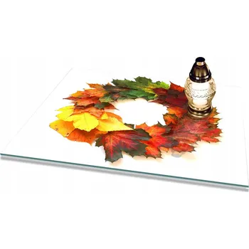 Obraz Stojan hřbitovní svíčka tvrzené sklo 60 x 52 x 1 cm