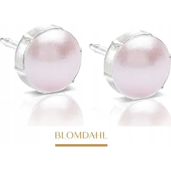 Náušnice BLOMDAHL HIPOALERGENNÍ NÁUŠNICE Pearl Light Rose 6 mm