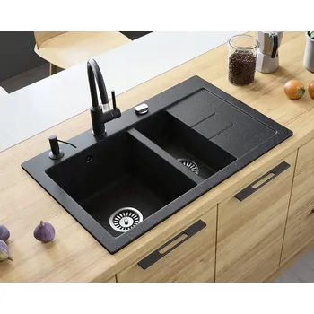 Granitový dřez Granitový dřez s 1,5 komorou a odkapávačem Lavello Luxor 1.5s