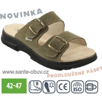 Dámská zdravotní obuv SANTÉ N/517/39P/98/CP ZELENÁ zdravotní PRACOVNÍ pantofel, --- - 42