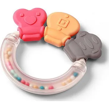 BabyOno Chrastítko s kousátkem Shapes 3 m+