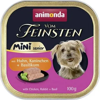 Krmivo pro psa Animonda Vom Feinsten Mini Senior kuře králík bazalka 100 g