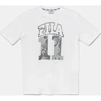 Chlapecké tričko Dětské bavlněné tričko Fila ILLERRIEDEN FAT0681 bílá 00X, vel. 170-176