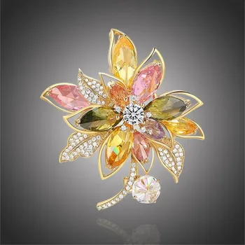 Brož Éternelle Brož Swarovski Elements Enrica B7126-LXT0338 Zlatá