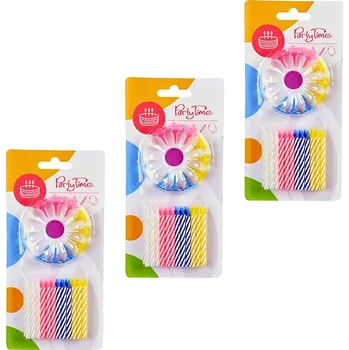 Dortová svíčka ARPEX Narozeninové svíčky barevné 6 cm, 72 ks