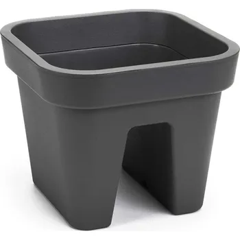 Květináč PLASTOVÝ KVĚTINÁČ LYS 24X29X29 CM ANTRACITOVÁ