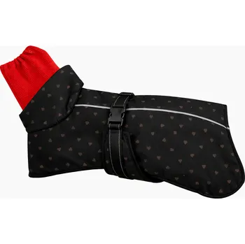 Obleček pro psa WANTED DOG Vodeodolný teplý zimní obleček pro psa s reflexními prvky, ručně šité oblečky pro psy - Srdce Velikost: L, Na míru pejskovi: SKLADEM