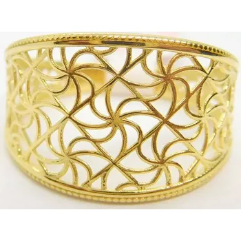 Prsten Klenoty Budín Mohutný dámský prsten ze žlutého zlata s gravírováním 585/2,09gr vel. 62 HK1153 (Klenoty Budín Mohutný dámský prsten ze žlutého zlata s gravírováním 585/2,09gr vel. 62 HK1153)