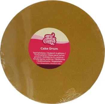 FunCakes Dortová podložka zlatá O 25 cm, výška 12 mm
