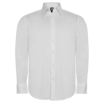 Pánská košile Pánská košile s dlouhým rukávem Moscu, bílá, Velikost M