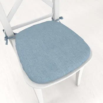 Podsedák Oblý podsedák BKW-210 Světle modrý žíhaný - 39x37x3 cm