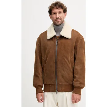 Semišová bunda BOSS Orange Jonier 50547567 hnědá 88X, vel. 52