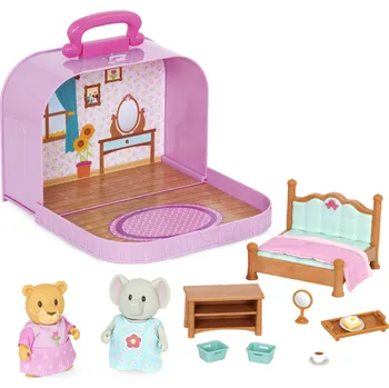 Panenka Li‘l Woodzeez Sada v kufříku s postavičkami Ložnice