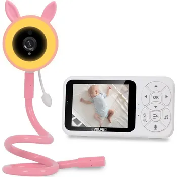 Dětské zboží EVOLVEO Baby Monitor N35, dětská chůvička s kamerou,VOX,teploměr,noční vidění,RGB světlo,Růžová