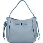 Módní dámská koženková kabelka na rameno Aminta, džínově modrá