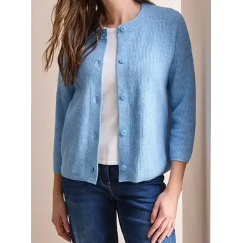 Dámský svetr Modrý svetr na knoflíky Cecil (Velmi příjemný svetřík značky Cecil)