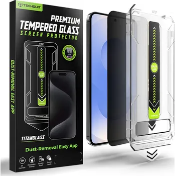 Techsuit - [kompatibilní s odemykáním otiskem prstu] TitanGlass CrystalHD - Samsung Galaxy S26 - Privacy