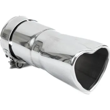 Koncovka výfuku Koncovka výfuku RACES HEART 76mm, vstup 76mm - Lesklá