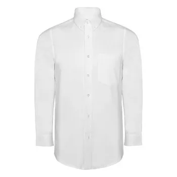 Pánská košile Pánská košile s dlouhým rukávem Oxford, bílá, Velikost S