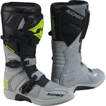 Moto obuv KENNY boty TRACK 26 grey/neon yellow - 47