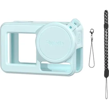 Selfie tyč Silikonové ochranné pouzdro 7 x 4,4 x 3,2 cm s krytkou objektivu pro DJI Osmo Action 5 Pro ochrana kamery modrá