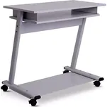 Počítačový stolek Rocada 9100, na kolečkách, šedý