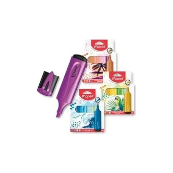 Zvýrazňovač Maped Fluo Peps Classic Pastel 4 ks, mix motivů