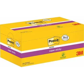 Samolepící bloček Samolepicí bloček 3M POST-IT Super Sticky, žlutá, 76x76 mm, 16x90 listů