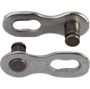 Řetěz na kolo KMC MissingLink 9R Silver EPT (2ks) (Spojka řetězu KMC MissingLink 9R Silver EPT 9)