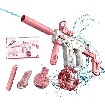 Dětská zbraň BATTLE Elektrická vodní pistole - Vector, 2 zásobníky, růžová