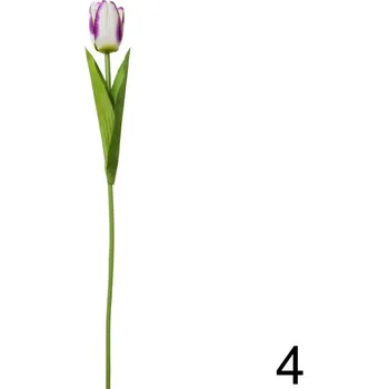 umělá květina Tulipán 1 květ 48 cm, fialová