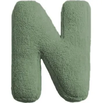 Dekorace do dětského pokoje MEALINI Plyšové písmeno Zelené N