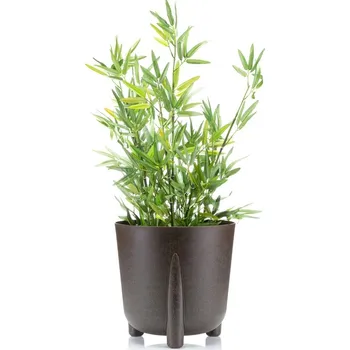 Květináč PLASTOVÝ KVĚTINÁČ MOSS ECO 28X30 CM TMAVĚHNĚDÁ