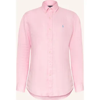 Pánská košile Polo Ralph Lauren Pánská Lněná Košile Custom Fit, růžová, 44