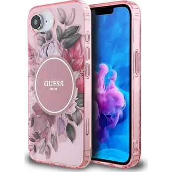 Guess IML Flowers MagSafe GUHMPSE4HFWBRCEP iPhone 16e růžová