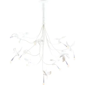 Seletti Bílé závěsné světlo Sparrow 100 cm