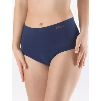 Dámské spodní prádlo GINA dámské kalhotky klasické se zpevněným pasem, širší bok, bezešvé, jednobarevné Eco Bamboo 00052P lékořice tomato XL/XXL