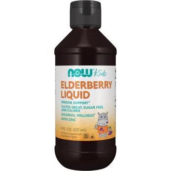 Doplněk stravy Now Foods Elderberry Liquid for Kids 237 ml tekutý