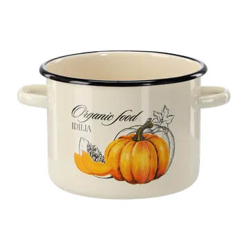 Hrnec Smaltovaný hrnec 4,5 l 20 cm krémová dýně *6109